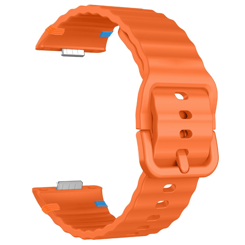  Huawei Watch Fit 4 Pro / 4 / 3 Klockarmband Wave Silikon Orange - Teknikhallen.se