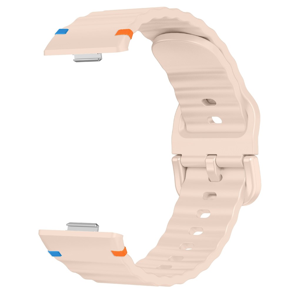  Huawei Watch Fit 4 Pro / 4 / 3 Klockarmband Wave Silikon Rosa - Teknikhallen.se