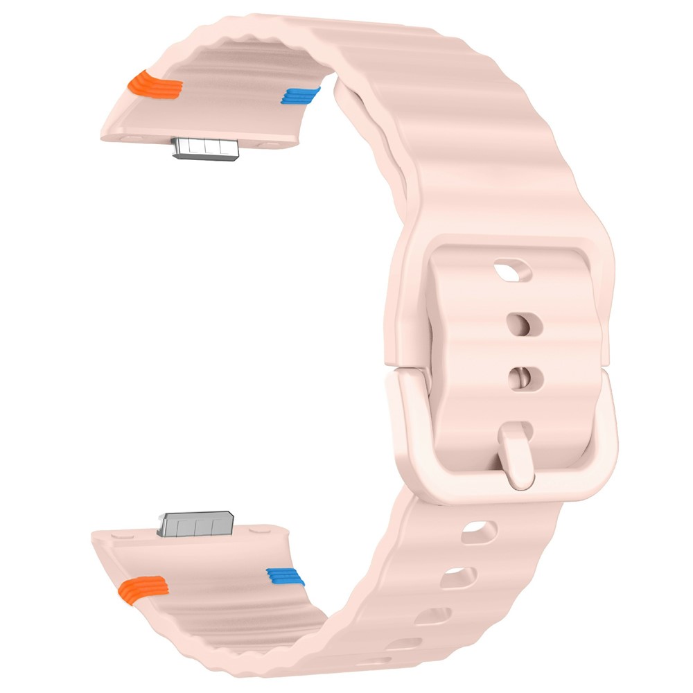  Huawei Watch Fit 4 Pro / 4 / 3 Klockarmband Wave Silikon Rosa - Teknikhallen.se