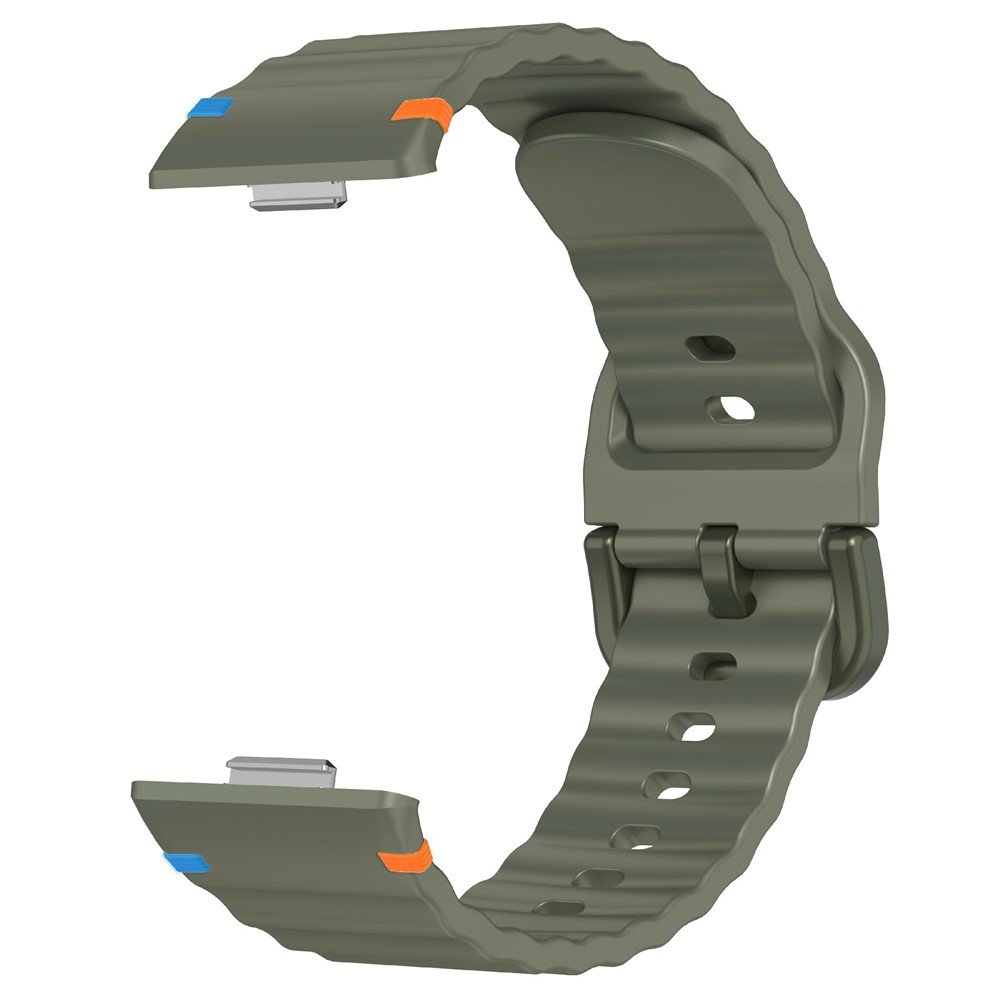  Huawei Watch Fit 4 Pro / 4 / 3 Klockarmband Wave Silikon Grön - Teknikhallen.se