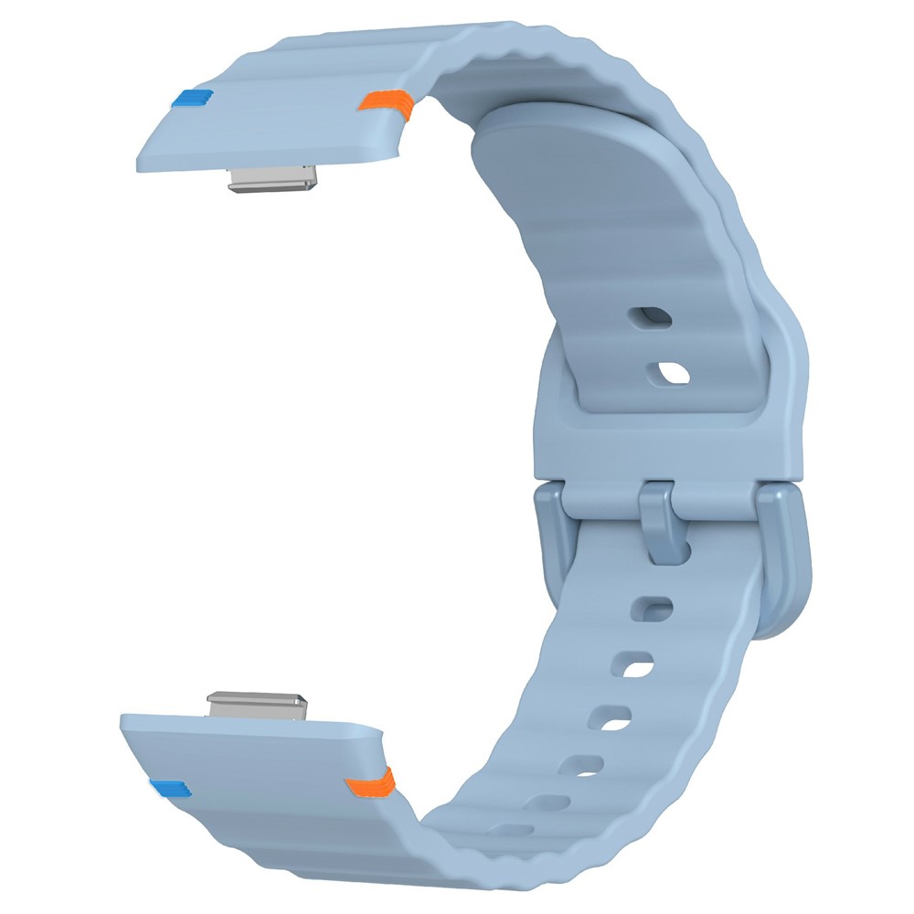  Huawei Watch Fit 4 Pro / 4 / 3 Klockarmband Wave Silikon Blå - Teknikhallen.se