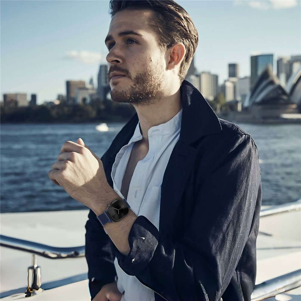  Apple Watch 38/40/41/42 mm Armband Milanese Blå - Teknikhallen.se