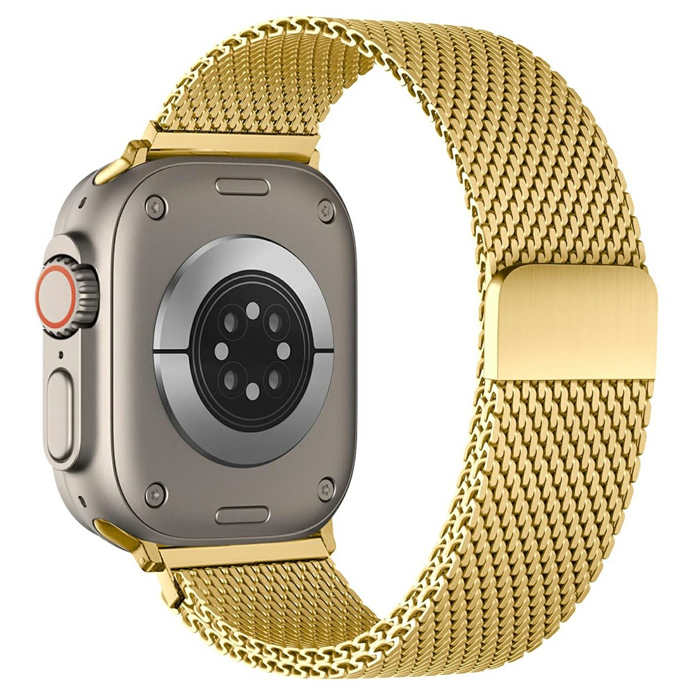  Apple Watch 42/44/45/46/49 mm Armband Milanese Guld - Teknikhallen.se