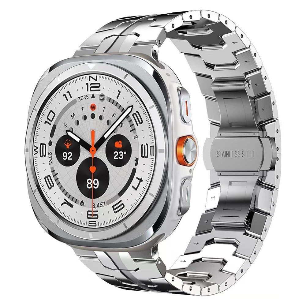  Galaxy Watch Ultra (2025) / 47 mm Armband Metall Silver - Teknikhallen.se