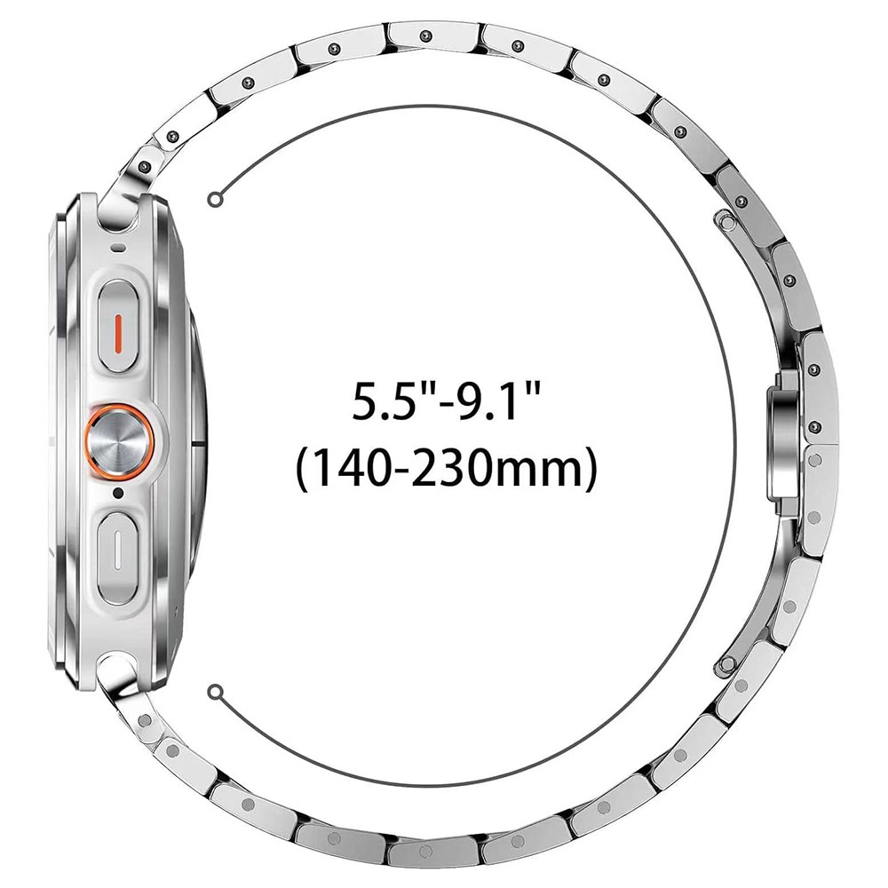  Galaxy Watch Ultra (2025) / 47 mm Armband Metall Silver - Teknikhallen.se
