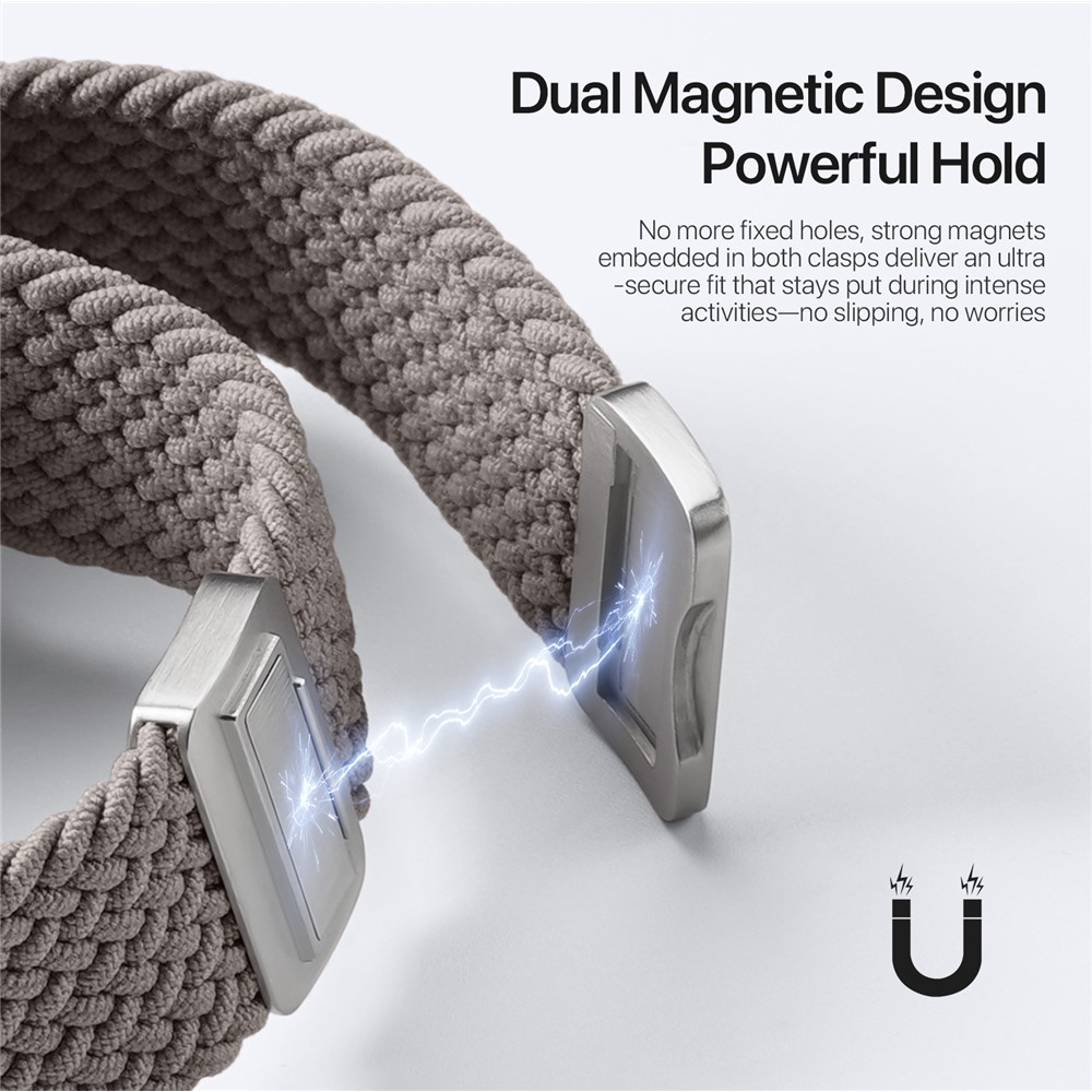 DUX DUCIS DUX DUCIS Apple Watch 38/40/41/42 mm Armband Flätat Grå - Teknikhallen.se