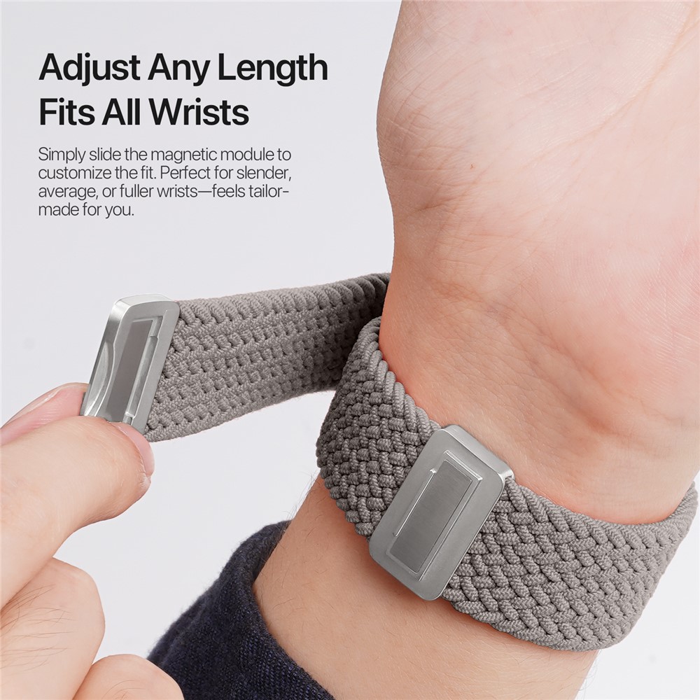 DUX DUCIS DUX DUCIS Apple Watch 38/40/41/42 mm Armband Flätat Grå - Teknikhallen.se