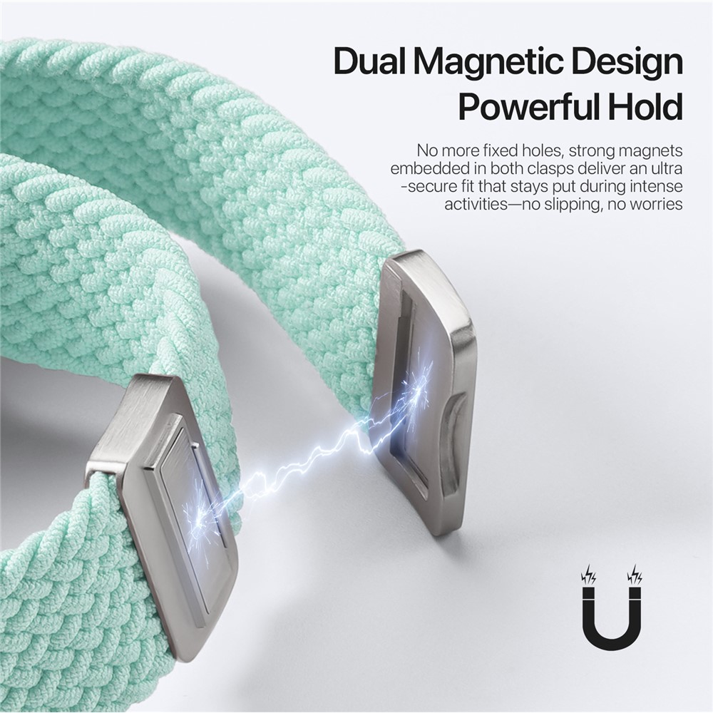 DUX DUCIS DUX DUCIS Apple Watch 38/40/41/42 mm Armband Flätat Grön - Teknikhallen.se