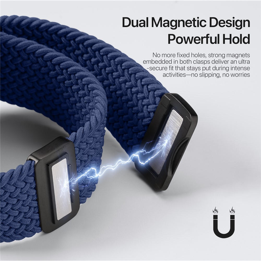 DUX DUCIS DUX DUCIS Apple Watch 42/44/45/46/49 mm Armband Flätat Mörk Blå - Teknikhallen.se