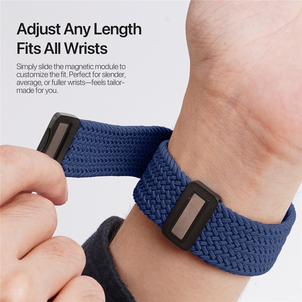 DUX DUCIS DUX DUCIS Apple Watch 42/44/45/46/49 mm Armband Flätat Mörk Blå - Teknikhallen.se