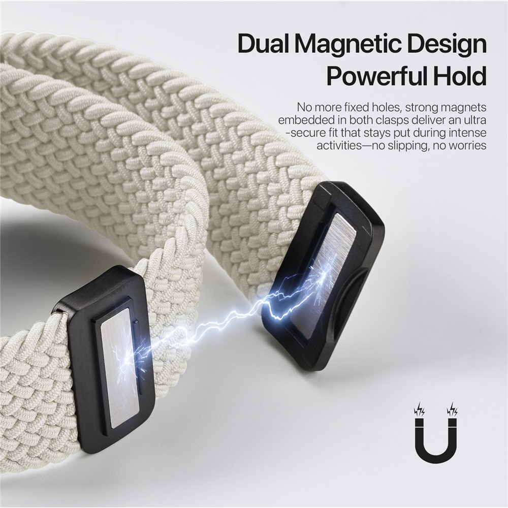 DUX DUCIS DUX DUCIS Apple Watch 42/44/45/46/49 mm Armband Flätat Starlight - Teknikhallen.se