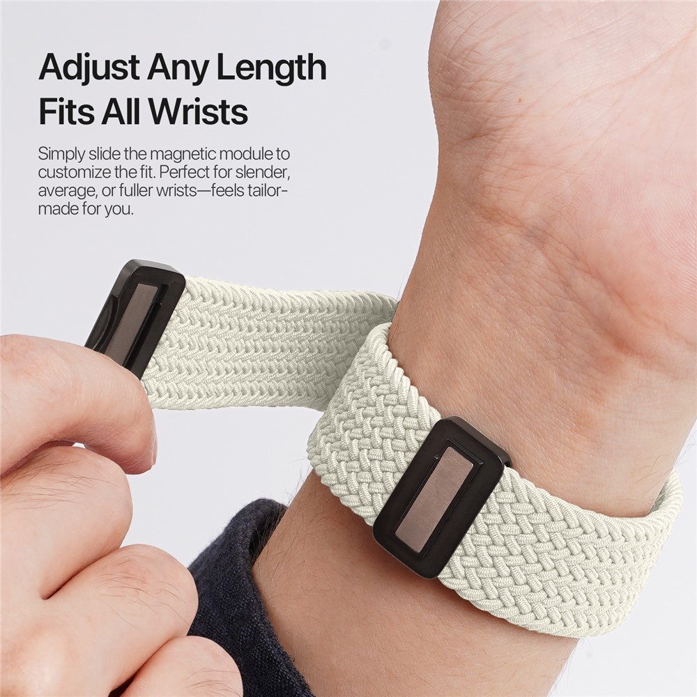 DUX DUCIS DUX DUCIS Apple Watch 42/44/45/46/49 mm Armband Flätat Starlight - Teknikhallen.se