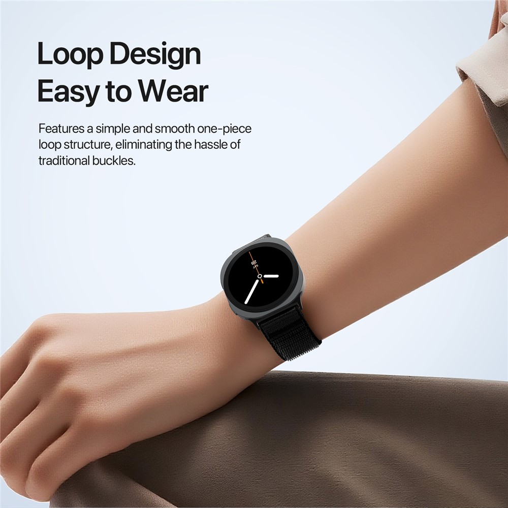 DUX DUCIS DUX DUCIS Galaxy Watch 8 46/44/40 mm Armband Nylon Loop Svart - Teknikhallen.se