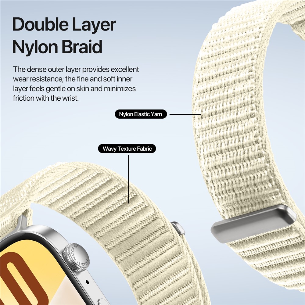 DUX DUCIS DUX DUCIS Huawei Watch Fit 4 Pro/4/3 Armband Nylon Loop Starlight - Teknikhallen.se