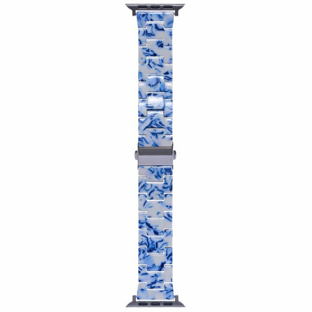 LEMONDA LEMONDA Apple Watch 38/40/41/42 mm Armband Resin Blå / Vit - Teknikhallen.se
