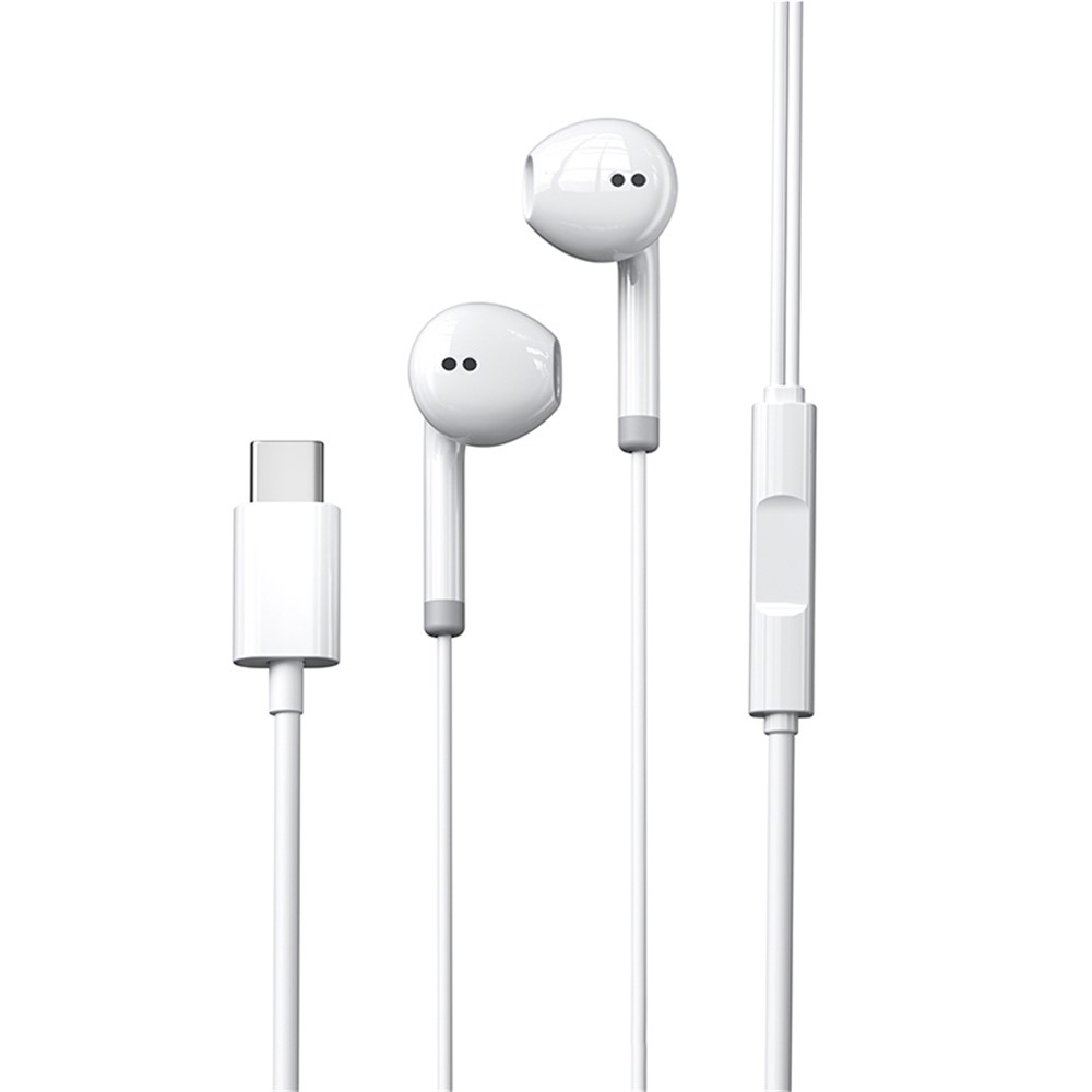 WAKOME WEKOME In-Ear Hörlurar USB-C Vit - Teknikhallen.se