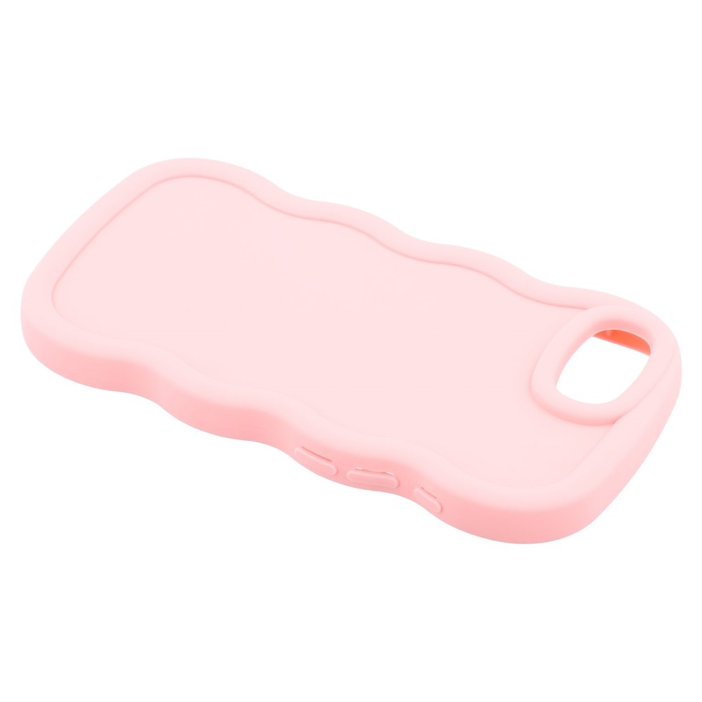  iPhone 16e Mobilskal Wavy Ljus Rosa - Teknikhallen.se