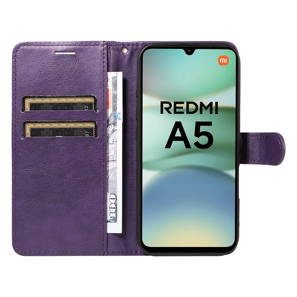  Xiaomi Redmi A5 Fodral Läder Lila - Teknikhallen.se