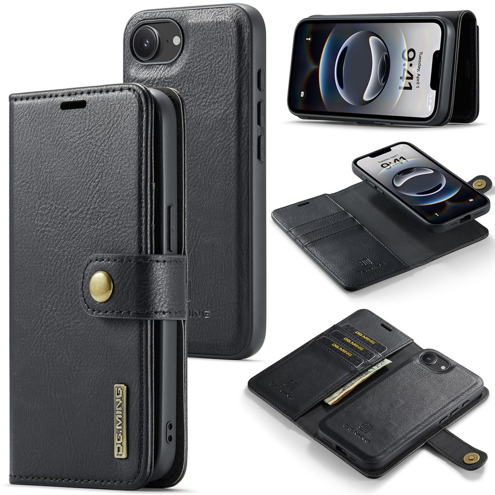 DG.MING DG.MING iPhone 16e 2in1 Magnet Fodral / Skal Svart - Teknikhallen.se