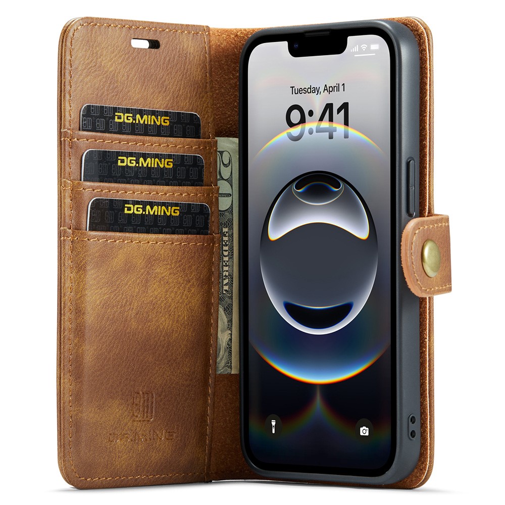 DG.MING DG.MING iPhone 16e 2in1 Magnet Fodral / Skal Brun - Teknikhallen.se