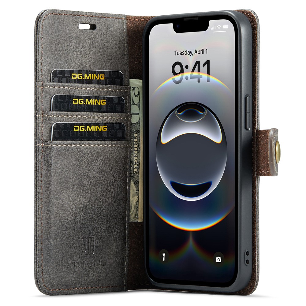 DG.MING DG.MING iPhone 16e 2in1 Magnet Fodral / Skal Grå - Teknikhallen.se