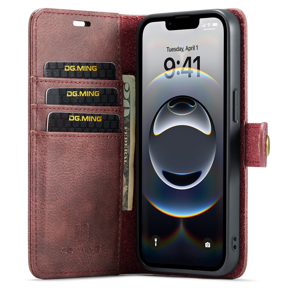 DG.MING DG.MING iPhone 16e 2in1 Magnet Fodral / Skal Röd - Teknikhallen.se