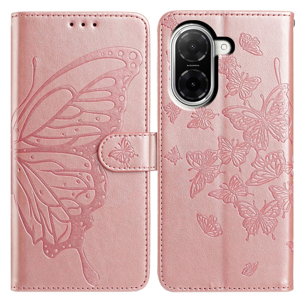  Xiaomi Redmi A5 Fodral Med Fjäril Tryck Roséguld - Teknikhallen.se
