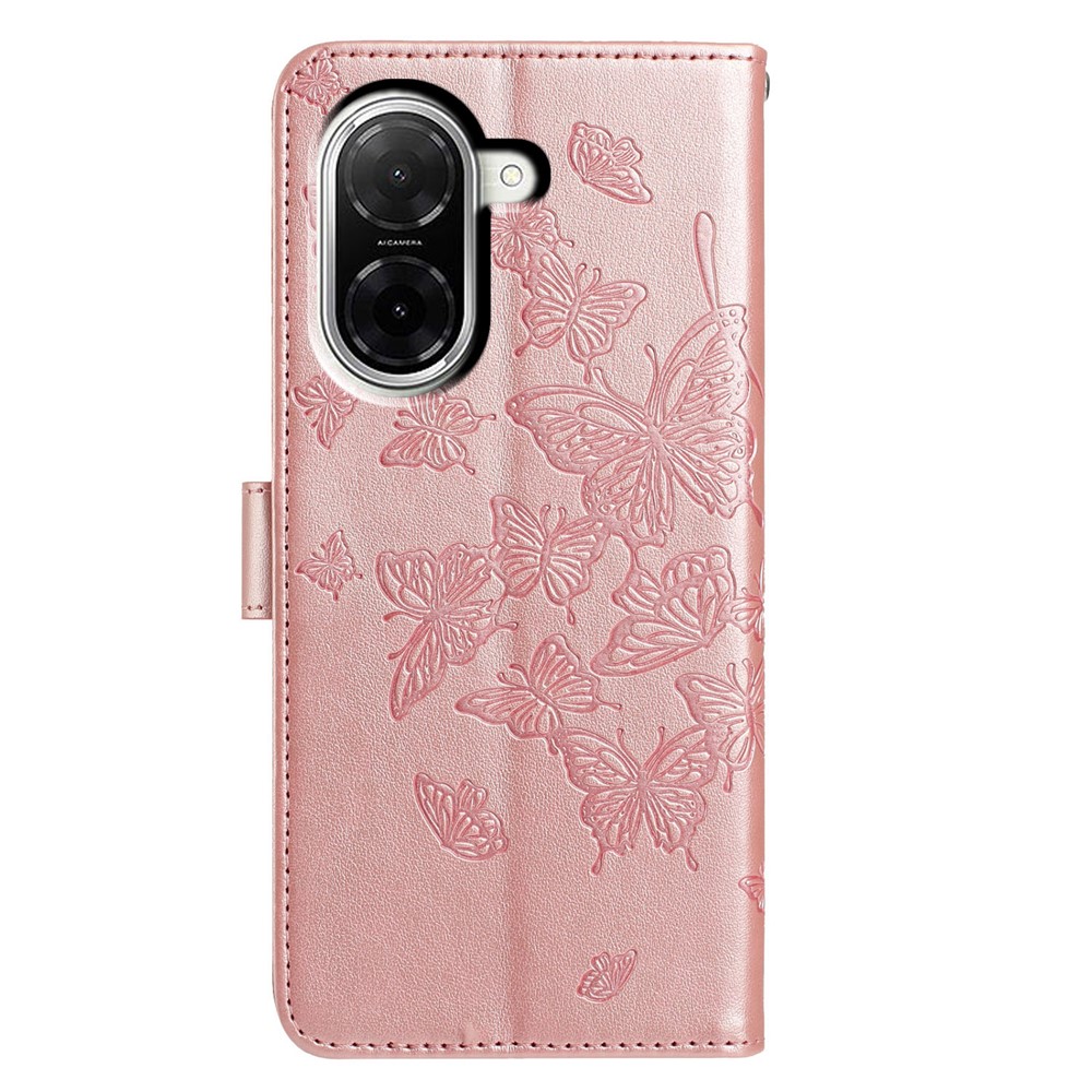  Xiaomi Redmi A5 Fodral Med Fjäril Tryck Roséguld - Teknikhallen.se