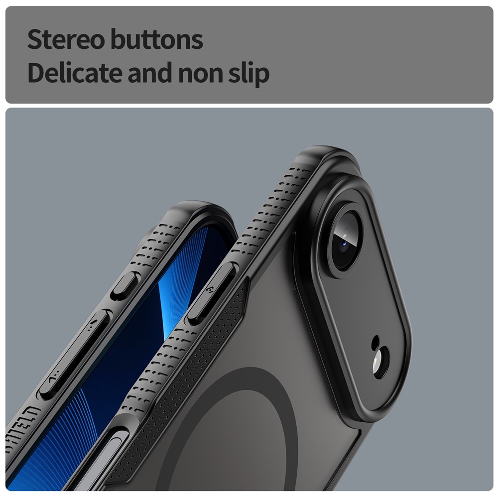  iPhone 17 Air Skal MagSafe Hybrid Armor Svart - Teknikhallen.se