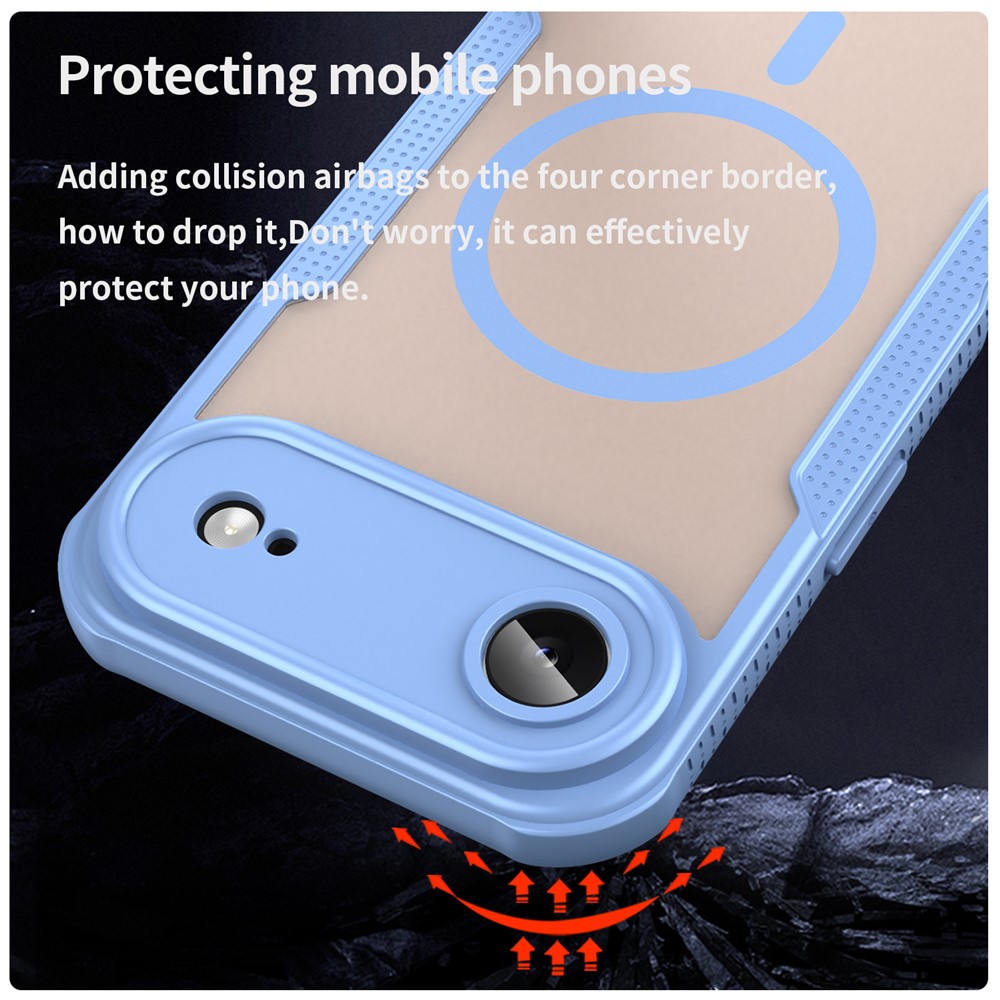  iPhone 17 Air Skal MagSafe Hybrid Armor Blå - Teknikhallen.se