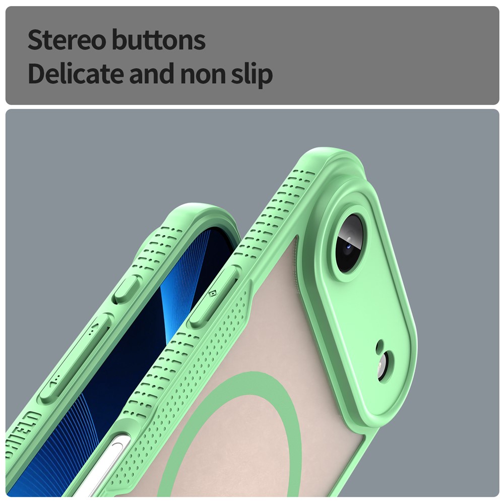  iPhone 17 Air Skal MagSafe Hybrid Armor Grön - Teknikhallen.se