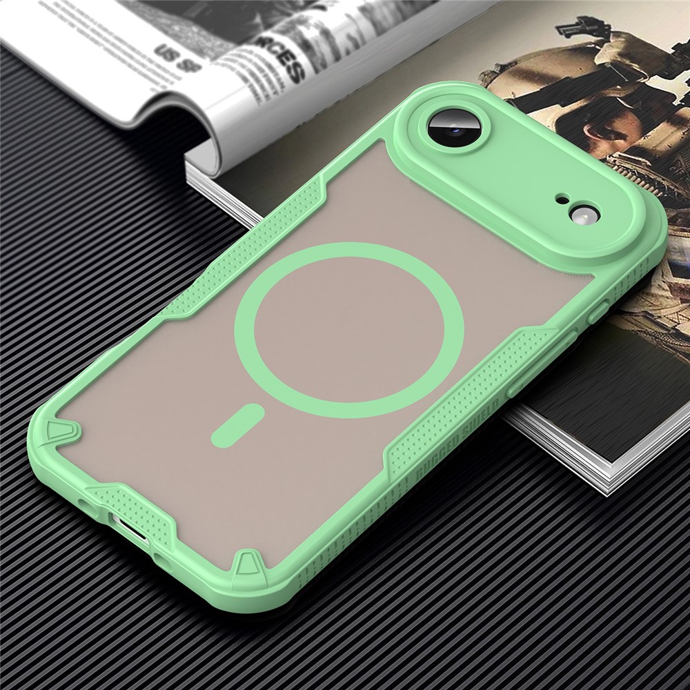  iPhone 17 Air Skal MagSafe Hybrid Armor Grön - Teknikhallen.se