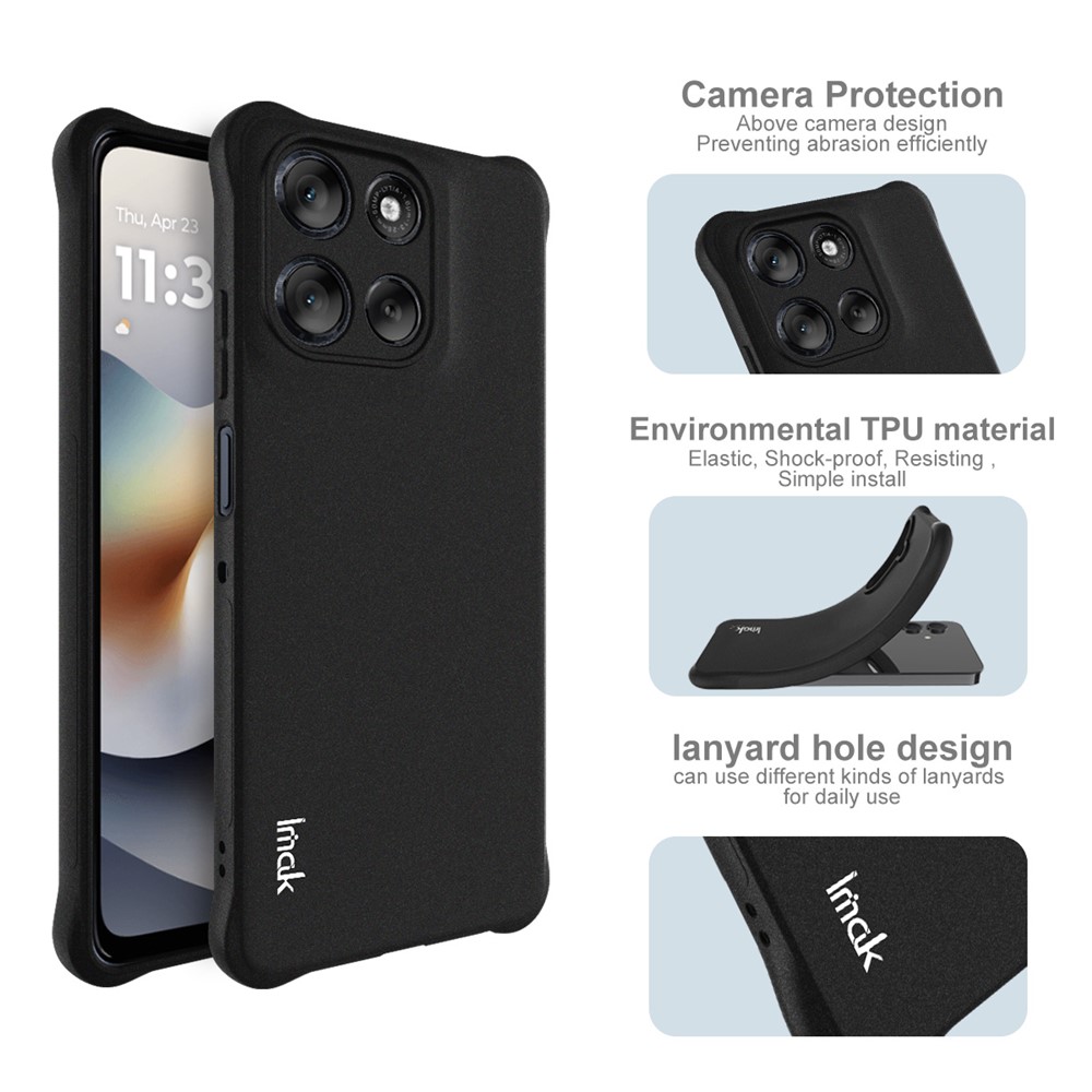 IMAK IMAK Motorola Moto G56 5G Skal Airbag Shockproof Svart - Teknikhallen.se