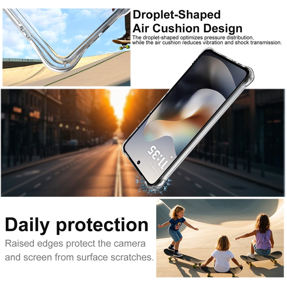 IMAK IMAK Motorola Moto G56 5G Skal Airbag Shockproof Transparent - Teknikhallen.se