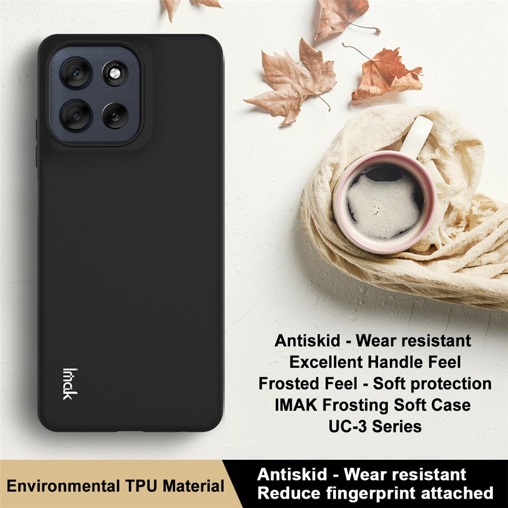IMAK IMAK Motorola Moto G56 5G Skal Soft TPU Matt Svart - Teknikhallen.se