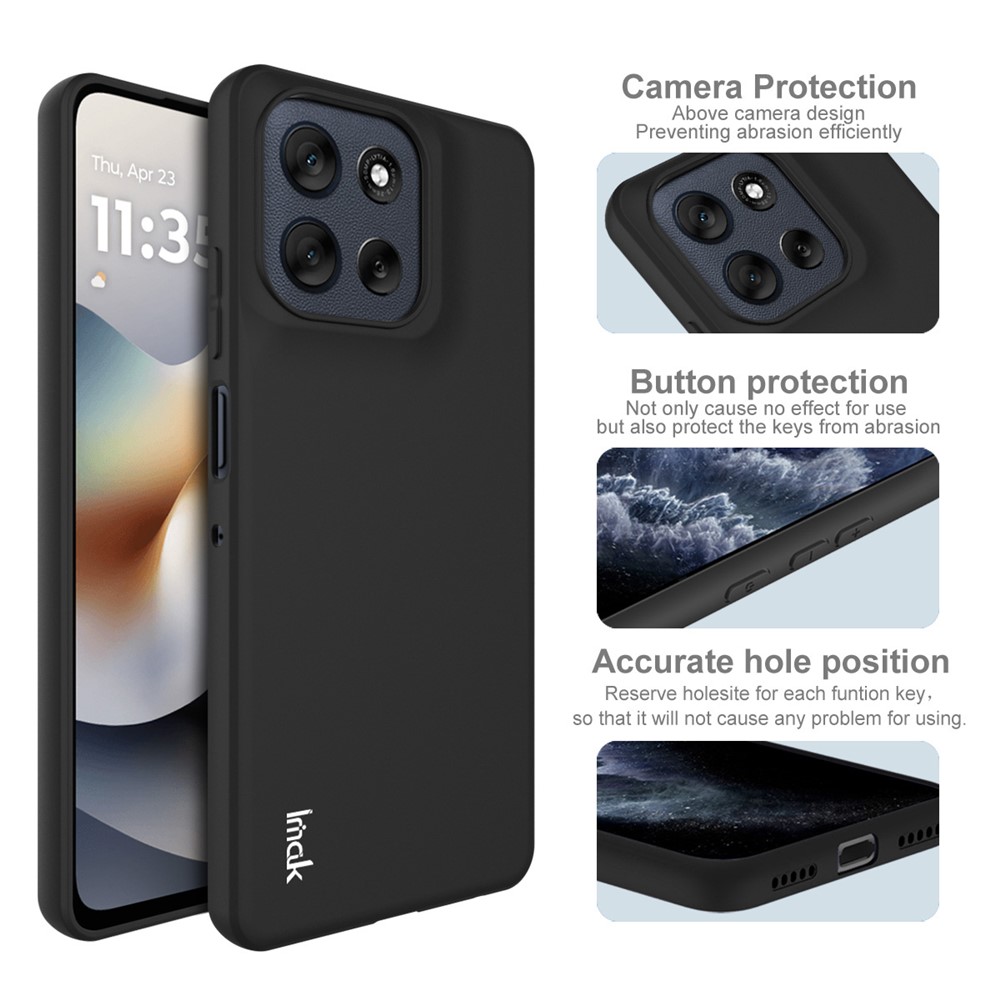 IMAK IMAK Motorola Moto G56 5G Skal Soft TPU Matt Svart - Teknikhallen.se