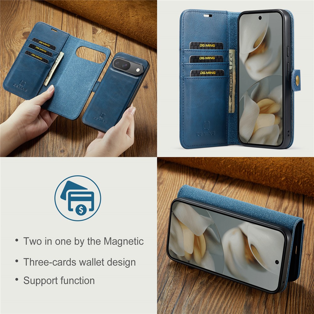 DG.MING DG.MING Google Pixel 10/10 Pro 2in1 Magnet Fodral / Skal Blå - Teknikhallen.se
