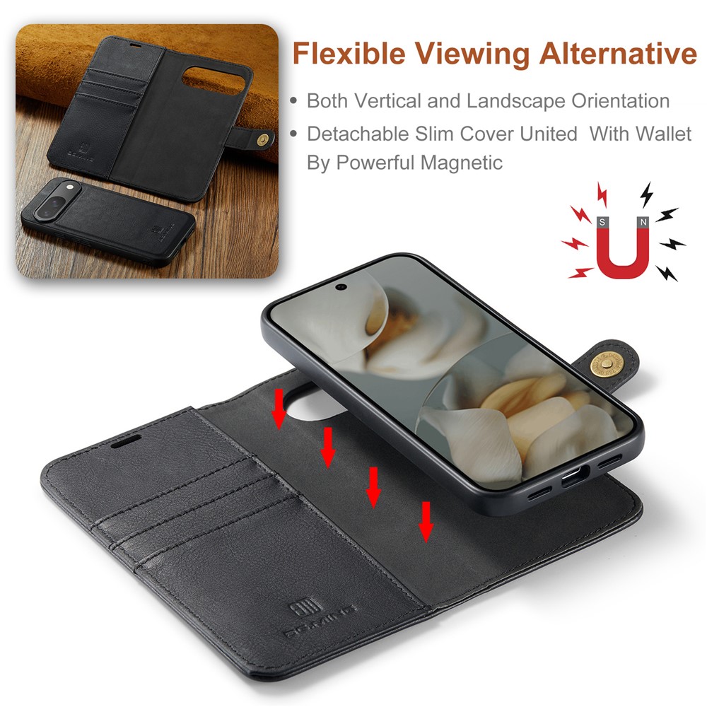 DG.MING DG.MING Google Pixel 10/10 Pro 2in1 Magnet Fodral / Skal Svart - Teknikhallen.se