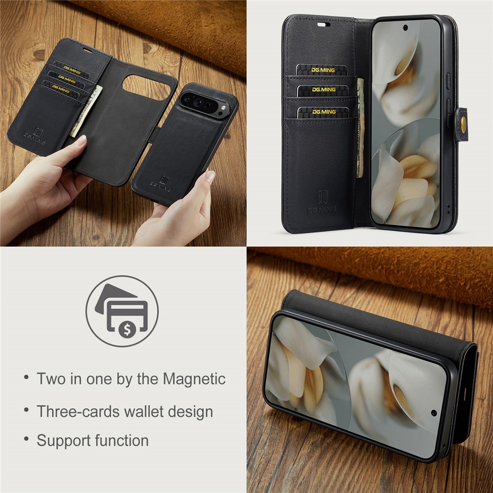 DG.MING DG.MING Google Pixel 10 Pro XL 2in1 Magnet Fodral / Skal Svart - Teknikhallen.se