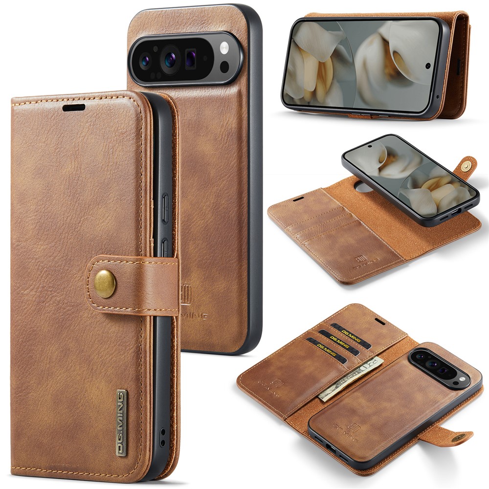 DG.MING DG.MING Google Pixel 10 Pro XL 2in1 Magnet Fodral / Skal Brun - Teknikhallen.se