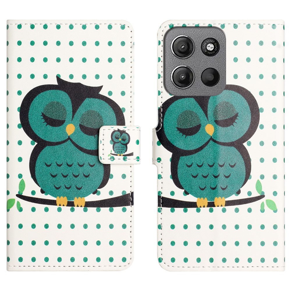  Motorola Moto G86 Power/G86 5G Fodral Med Tryck Uggla - Teknikhallen.se