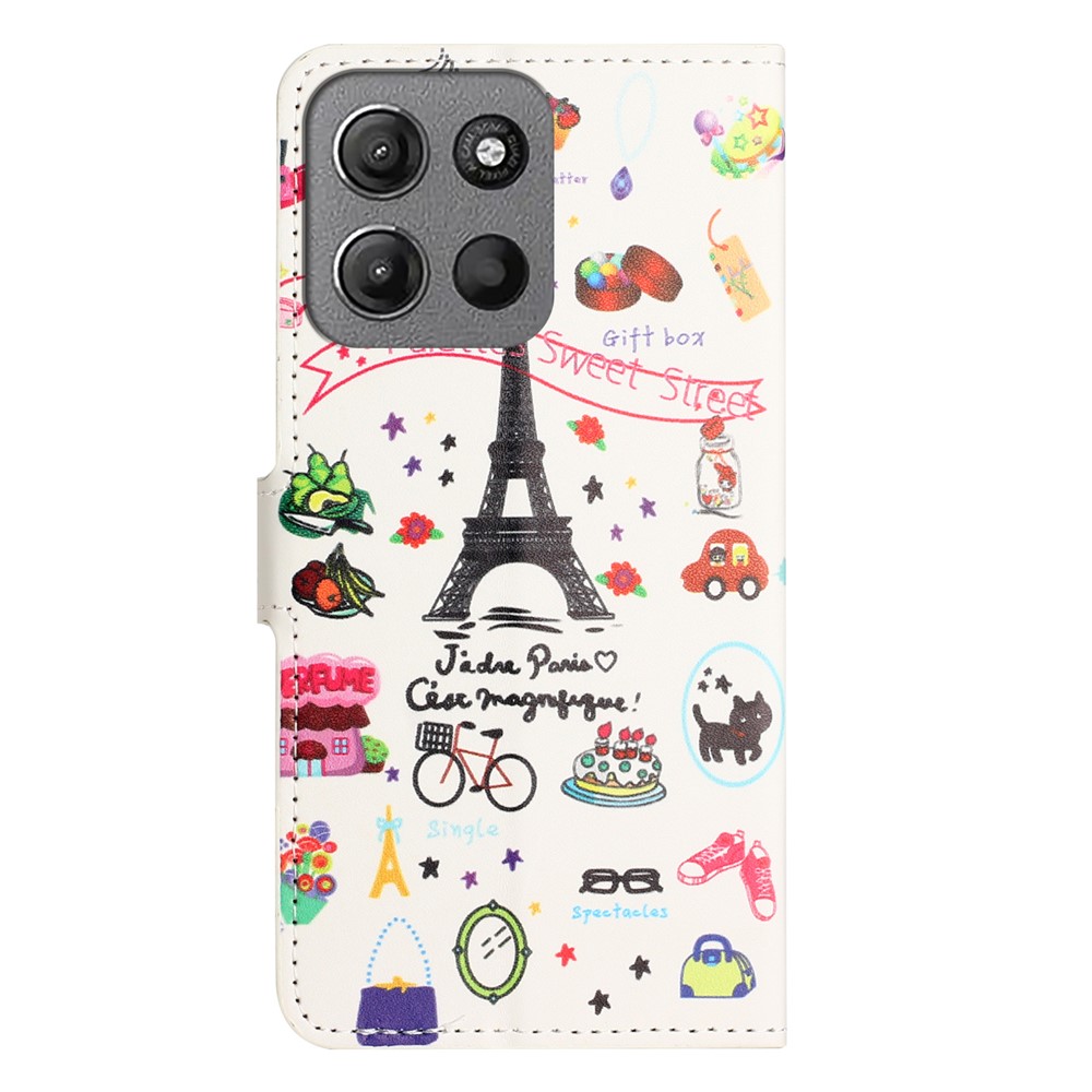  Motorola Moto G86 Power/G86 5G Fodral Med Tryck Eiffeltornet - Teknikhallen.se
