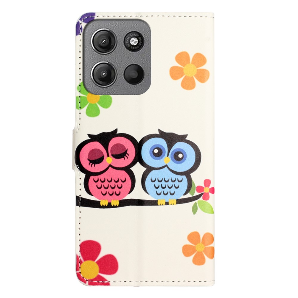  Motorola Moto G86 Power/G86 5G Fodral Med Tryck Ugglor - Teknikhallen.se