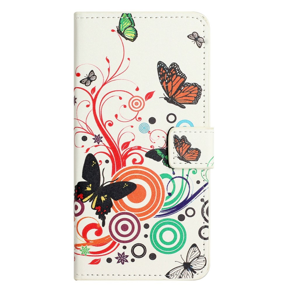  Motorola Moto G86 Power/G86 5G Fodral Med Tryck Fjärilar - Teknikhallen.se