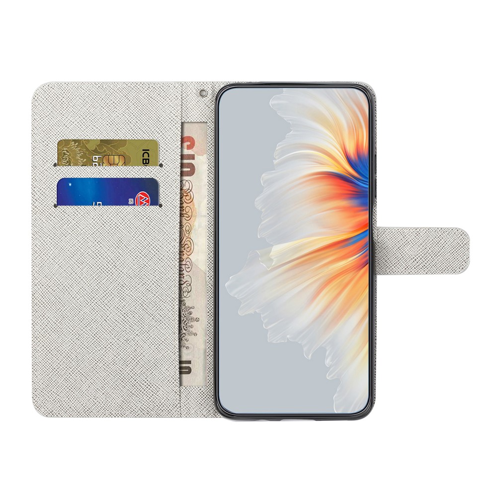  Motorola Moto G86 Power/G86 5G Fodral Läder Blommor - Teknikhallen.se