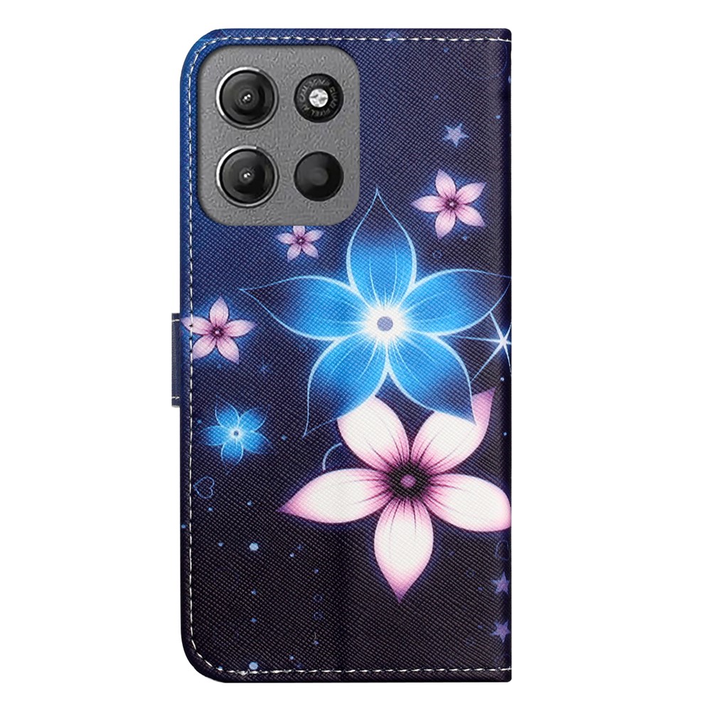  Motorola Moto G86 Power/G86 5G Fodral Läder Blommor - Teknikhallen.se