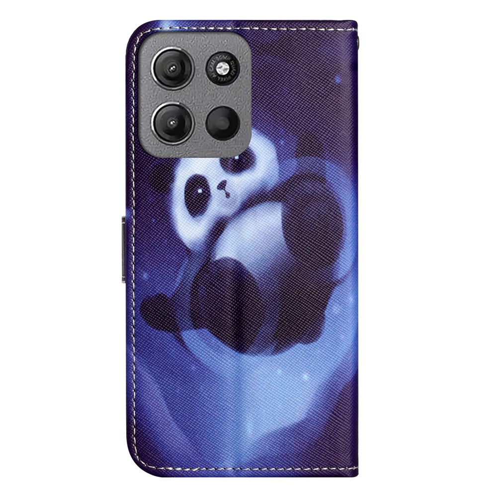  Motorola Moto G86 Power/G86 5G Fodral Läder Panda - Teknikhallen.se