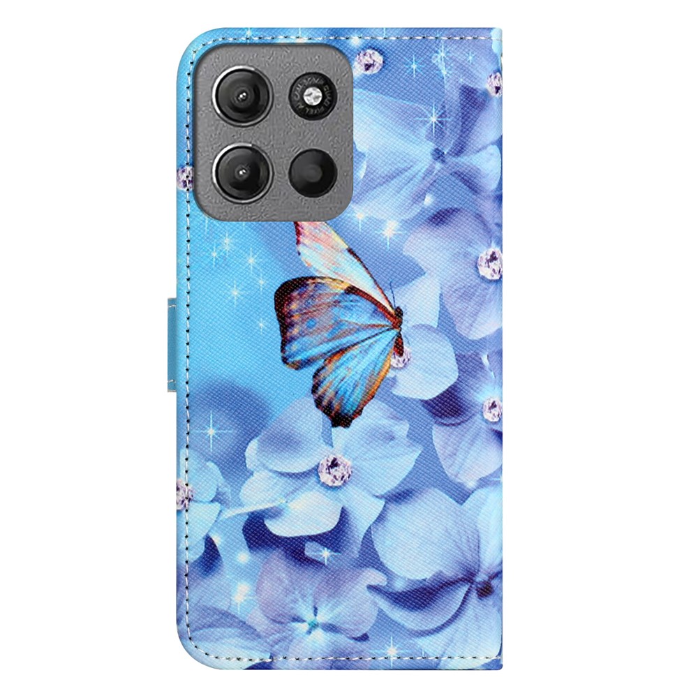  Motorola Moto G86 Power/G86 5G Fodral Blommor / Fjäril - Teknikhallen.se