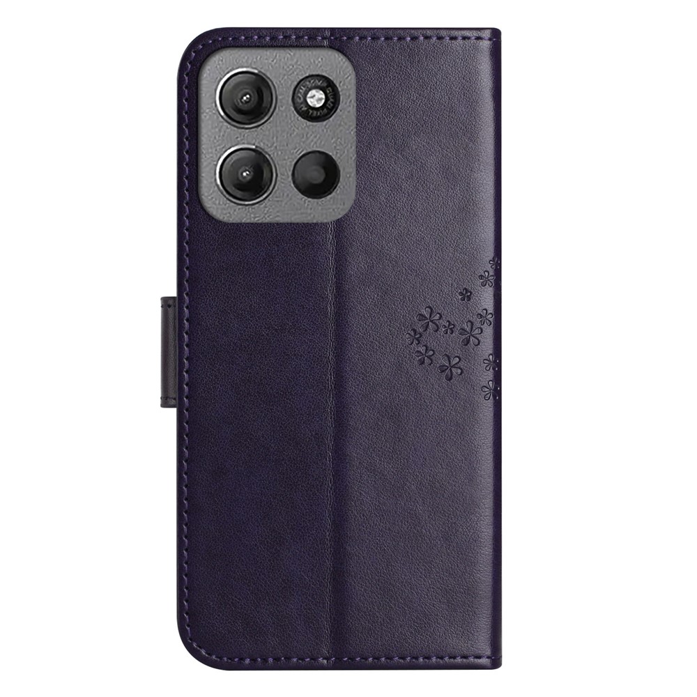  Motorola Moto G86 Power/G86 5G Fodral Träd Tryck Mörk Blå - Teknikhallen.se