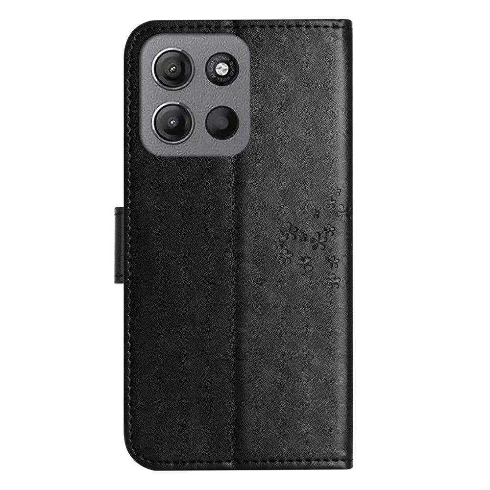  Motorola Moto G86 Power/G86 5G Fodral Träd Tryck Svart - Teknikhallen.se